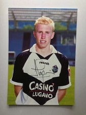Autografo LUDOVIC MAGNIN-FC Lugano-62 Caps SUISSE-Ex-Werder/Stoccarda/Zurigo-AK