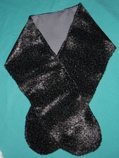 Gray Leopard Faux Fur Stole