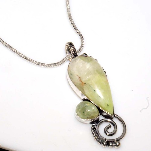 Collana prehnite decente - prehnite,