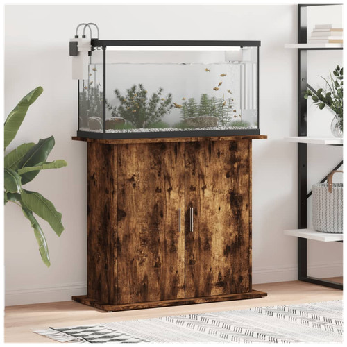 Supporto per acquario rovere