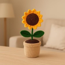 Vaso di girasole fatto a mano
