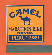 Adesivo Sticker Vintage Autocollant Aufkleber Camel Marathon Bike Honda Perù 89