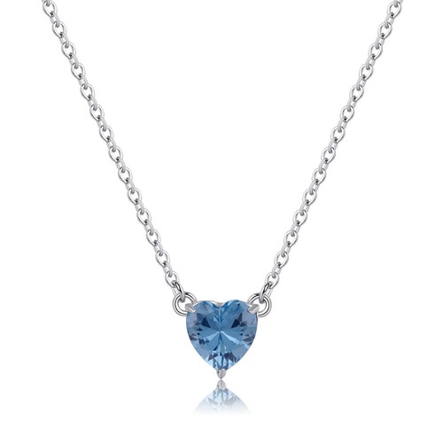 Collana donna cuore zircone - collana,