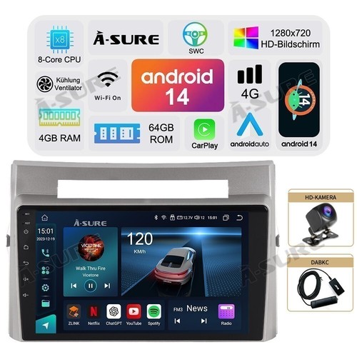 Autoradio android 4 64g - autoradio, 4+64g