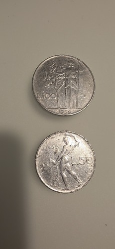 Monete italia 1956 - 50, e