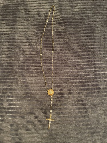 Collana rosario placcato