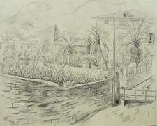 Mario Vellani Marchi (Modena 1895–Milano 1979) Scorcio di Noli cm27x32 anno 1935