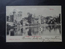 CARTOLINA TORINO VILLAGGIO CASTELLO MEDIEVALE VIAGGIATA 1903 NUMIS SUBALPINA