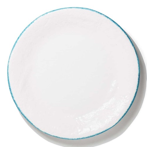 Piatto piano turchese ceramica - piatto,