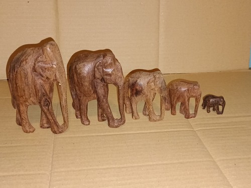 Elefanti legno arte etnica - legno,