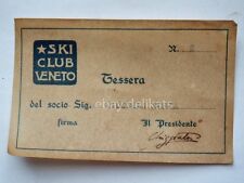 SKI CLUB VENETO vecchia tessera socio sci montagna 