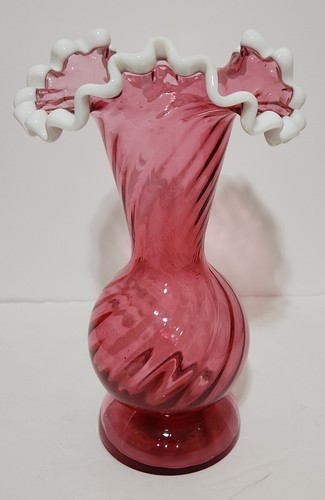 Fenton cranberry swirl crest - cranberry,