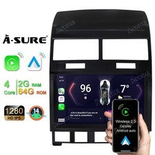 Autoradio 64G Android 14 Apple Carplay DSP GPS Navigatore per VW Touraeg 7L 2002-2009