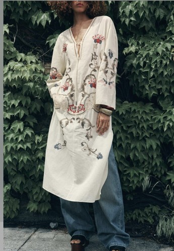 Abito midi zara - zara, ecrù