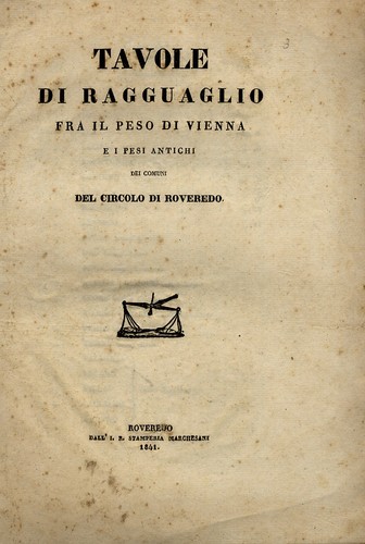 Tavole ragguaglio fra il - tavole,