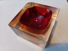 Posacenere Vintage in vetro sommerso di Murano Flavio Poli (Leggi descrizione)