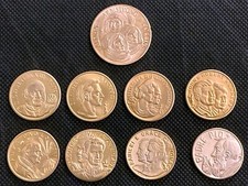 N.9 Monete celebrative firmate SCILTIAN per RIZZOLI - SERIE COMPLETA 1969 - RARE