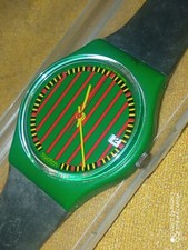 SWATCH GENT 1986 CLUB STRIPE RIGHE GG401 BUONE CONDIZIONI MOLTO RARO CON DATARIO