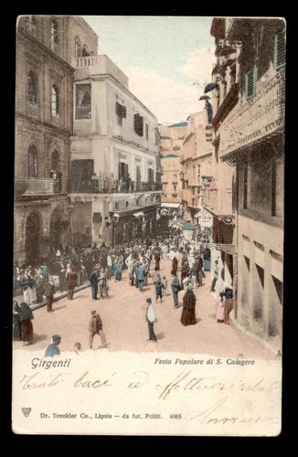 Cartolina agrigento - cartolina, (girgenti)
