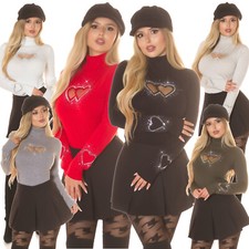 Maglione donna lupetto collo