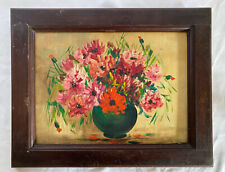 “Vaso Dì Fiori “ Olio Su Cartone Pressato