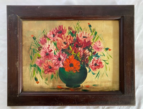 Vaso dì fiori - fiori, olio
