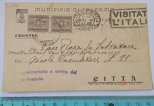 Palermo 1941 ufficio - palermo,