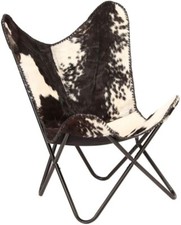 Sedia a farfalla in vera pelle