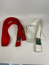 Coppia CINTURE KARATE IN COTONE ROSSA E BIANCA USATE  #43