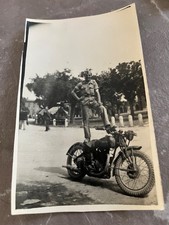 Foto moto non identificata 1945 Caravaggio militare  epoca fotografia