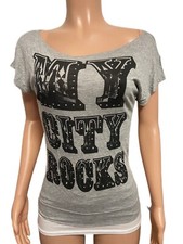 T-shirt Y2K grigia "My City