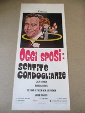 OGGI SPOSI: SENTITE CONDOGLIANZE LOCANDINA ORIGINALE PRIMA EDIZIONE