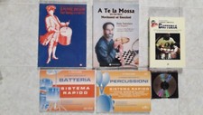 Lotto 5 metodi Batteria , Rullante e Percussioni Autodidatti , Base e Avanzati .