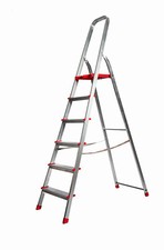 SICOS, Scala Domestica in alluminio, GOLDEN PLUS 6 GRADINI,1 Tronco di Salita