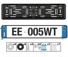 Portatarga Posteriore in ABS Nero Completo di Viti  Auto dal 99 in Poi  - C19906