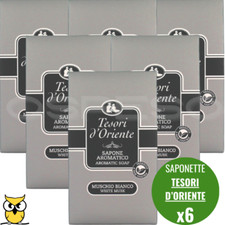 TESORI D'ORIENTE SAPONETTA SOLIDA PER CORPO SAPONE MUSCHIO BIANCO 150GR X6 SPOT 