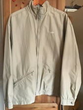 Giacca Nike uomo taglia M beige chiaro giubbino vintage giacca a vento con zip
