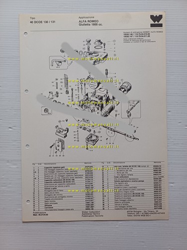 Weber carburatore dcoe - weber,