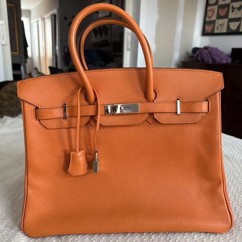 Hermes birkin 35cm orange - hermes,