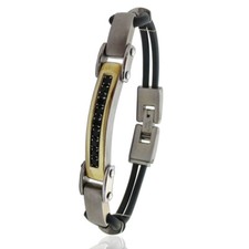 Bracciale caucciù fili - bracciale,