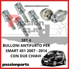 Bulloni Antifurto Per Smart 450 451 Fino al 2014 Ruote In Acciaio O Lega