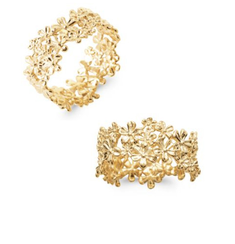 Anello simbolo fiori in oro - simbolo,