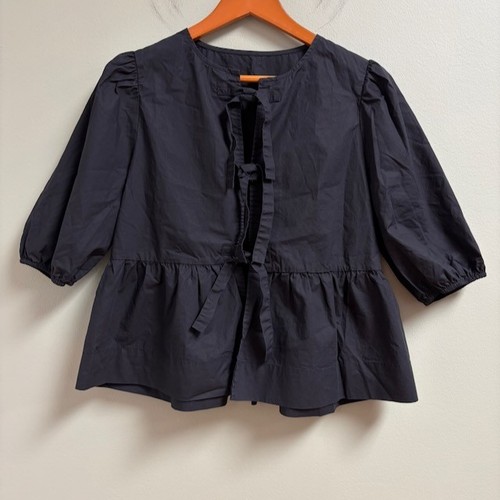 Top donna cotone cravatta