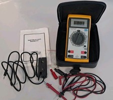 Multimetro Digitale Vintage KAL Equip 2882 per Automotive completo di Accessori