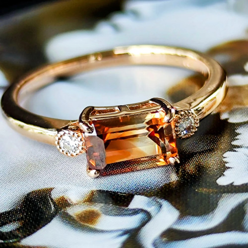 Anello oro rosa carati - rosa,