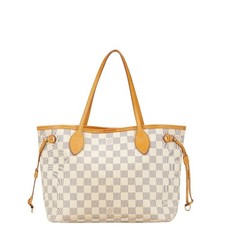 Louis Vuitton Damier Azur Neverfull PM Borsa Tote N51110 Pelle Bianca... GZl1bq64