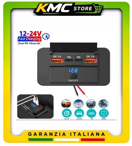 Presa tripla usb pannello - usb, da