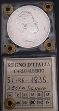 5 LIRE 1835 - GENOVA - ITALIA