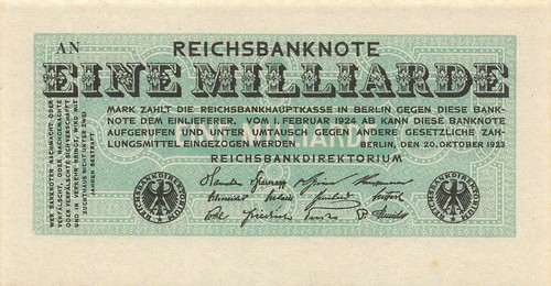 Banconota del reich miliardo - del,