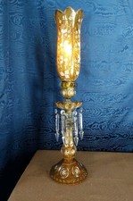 Antico Candelabro In Vetro Molato Baccarat Primi 900 Candeliere Lume